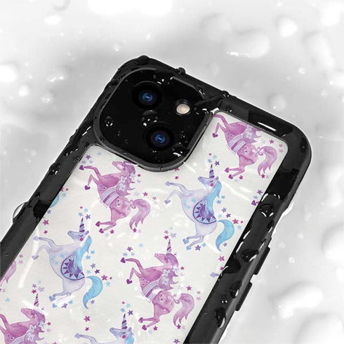 Purple Unicorns by Cat Coq iPhone 15 Waterproof Case